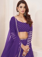 Violet Georgette Lehenga Choli